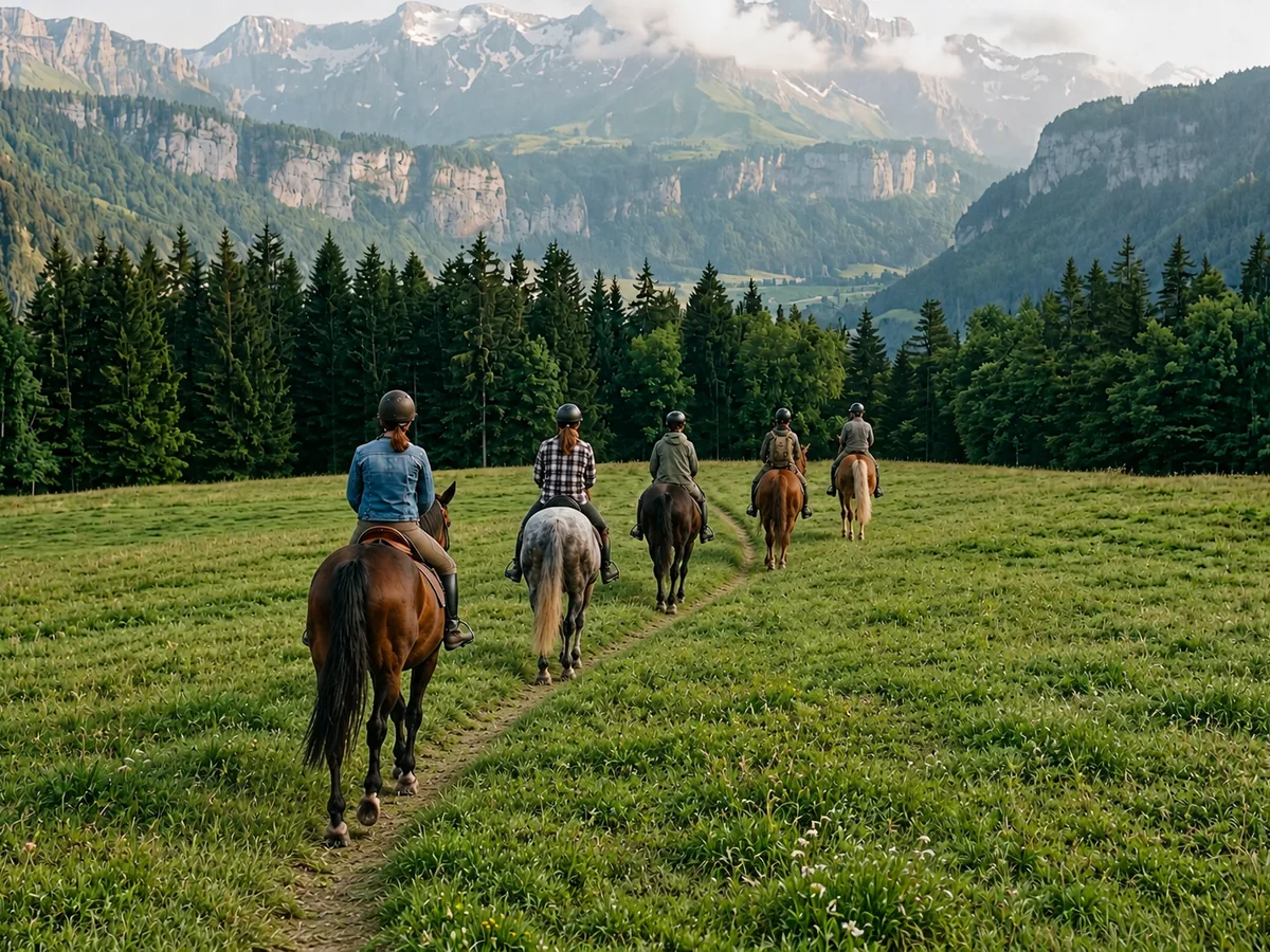 Balade à cheval en Haute-Savoie, autour de Féternes